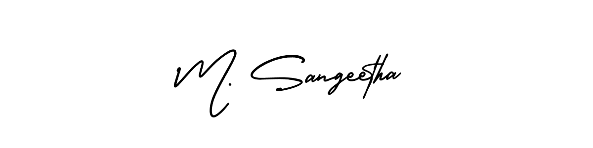 Also we have M. Sangeetha name is the best signature style. Create professional handwritten signature collection using AmerikaSignatureDemo-Regular autograph style. M. Sangeetha signature style 3 images and pictures png