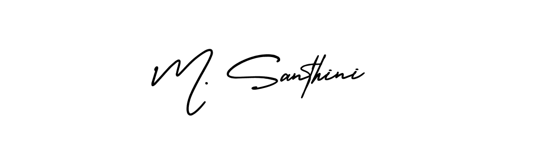 How to make M. Santhini signature? AmerikaSignatureDemo-Regular is a professional autograph style. Create handwritten signature for M. Santhini name. M. Santhini signature style 3 images and pictures png