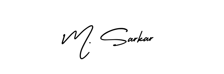 M. Sarkar stylish signature style. Best Handwritten Sign (AmerikaSignatureDemo-Regular) for my name. Handwritten Signature Collection Ideas for my name M. Sarkar. M. Sarkar signature style 3 images and pictures png