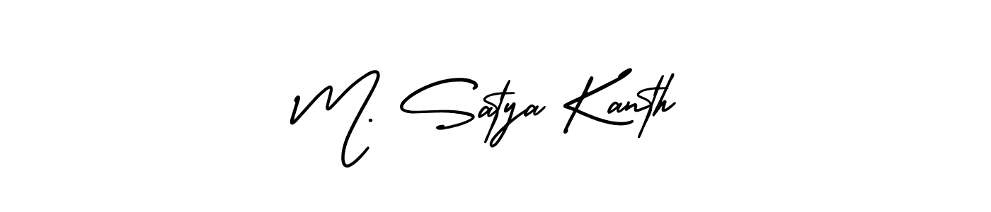 Also we have M. Satya Kanth name is the best signature style. Create professional handwritten signature collection using AmerikaSignatureDemo-Regular autograph style. M. Satya Kanth signature style 3 images and pictures png