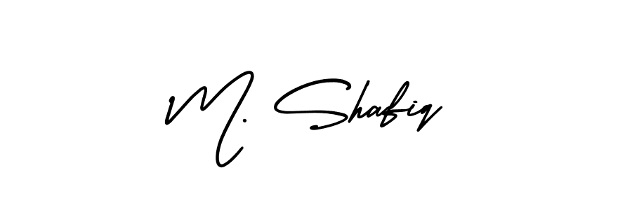 M. Shafiq stylish signature style. Best Handwritten Sign (AmerikaSignatureDemo-Regular) for my name. Handwritten Signature Collection Ideas for my name M. Shafiq. M. Shafiq signature style 3 images and pictures png