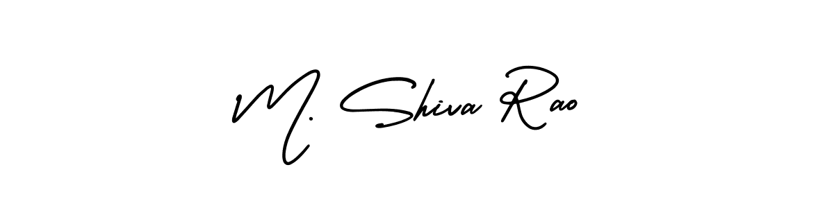 How to make M. Shiva Rao name signature. Use AmerikaSignatureDemo-Regular style for creating short signs online. This is the latest handwritten sign. M. Shiva Rao signature style 3 images and pictures png