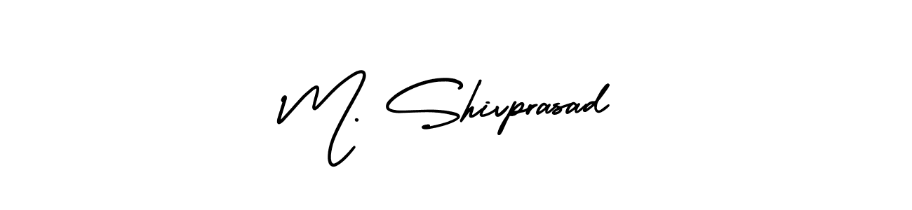 This is the best signature style for the M. Shivprasad name. Also you like these signature font (AmerikaSignatureDemo-Regular). Mix name signature. M. Shivprasad signature style 3 images and pictures png