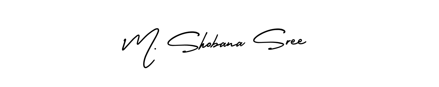 It looks lik you need a new signature style for name M. Shobana Sree. Design unique handwritten (AmerikaSignatureDemo-Regular) signature with our free signature maker in just a few clicks. M. Shobana Sree signature style 3 images and pictures png