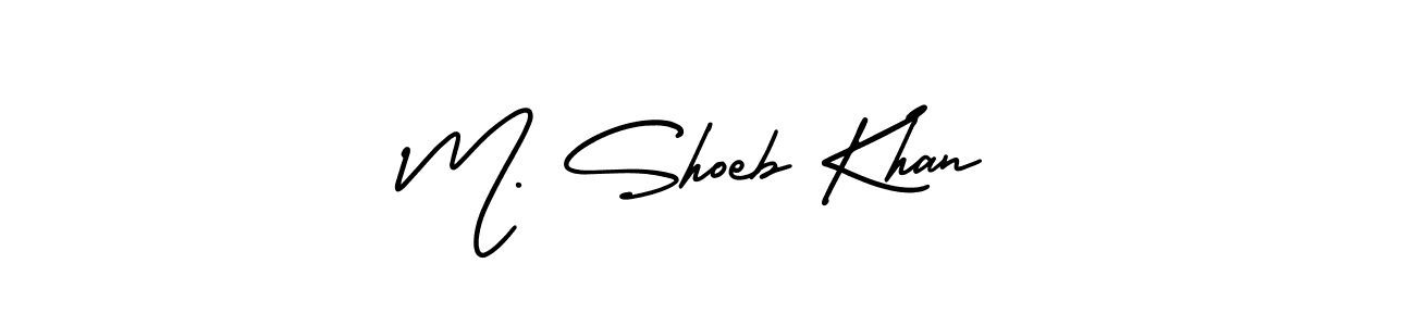 M. Shoeb Khan stylish signature style. Best Handwritten Sign (AmerikaSignatureDemo-Regular) for my name. Handwritten Signature Collection Ideas for my name M. Shoeb Khan. M. Shoeb Khan signature style 3 images and pictures png