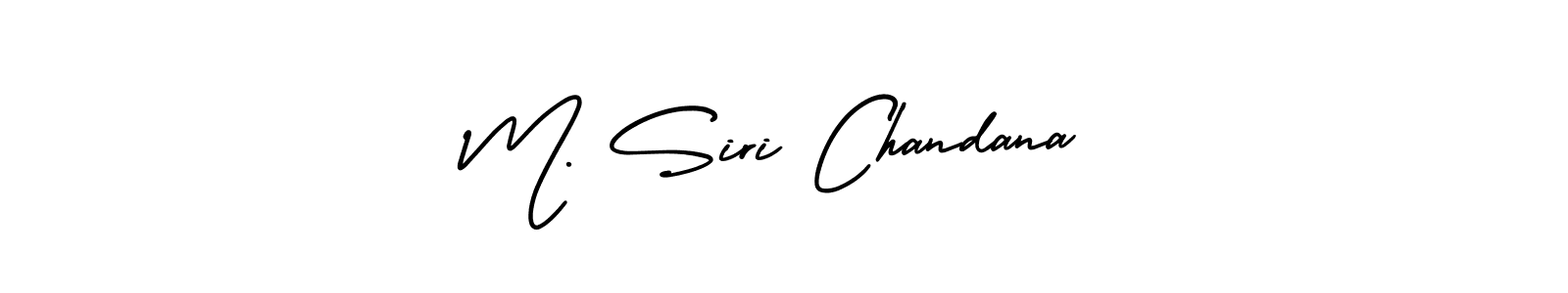 M. Siri Chandana stylish signature style. Best Handwritten Sign (AmerikaSignatureDemo-Regular) for my name. Handwritten Signature Collection Ideas for my name M. Siri Chandana. M. Siri Chandana signature style 3 images and pictures png