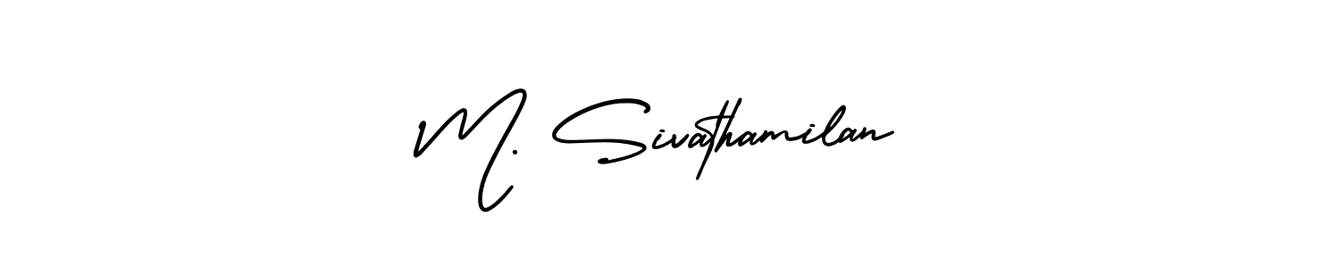 Also You can easily find your signature by using the search form. We will create M. Sivathamilan name handwritten signature images for you free of cost using AmerikaSignatureDemo-Regular sign style. M. Sivathamilan signature style 3 images and pictures png