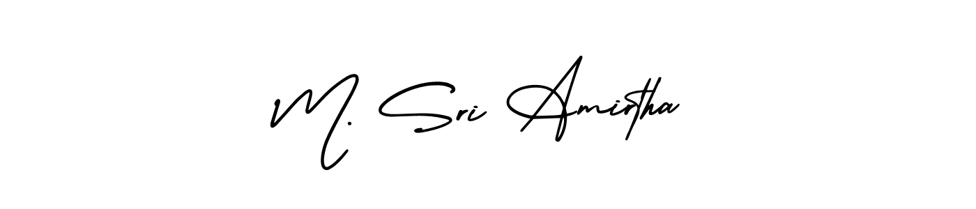 This is the best signature style for the M. Sri Amirtha name. Also you like these signature font (AmerikaSignatureDemo-Regular). Mix name signature. M. Sri Amirtha signature style 3 images and pictures png