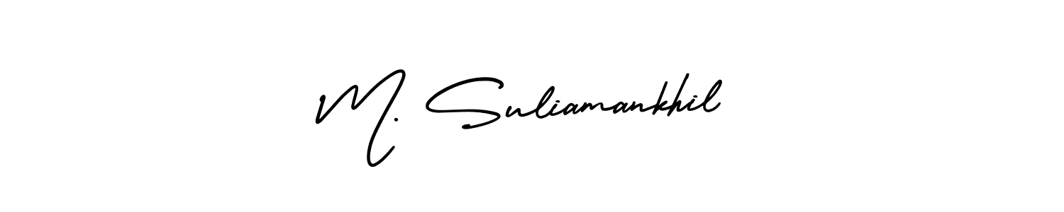 Also we have M. Suliamankhil name is the best signature style. Create professional handwritten signature collection using AmerikaSignatureDemo-Regular autograph style. M. Suliamankhil signature style 3 images and pictures png