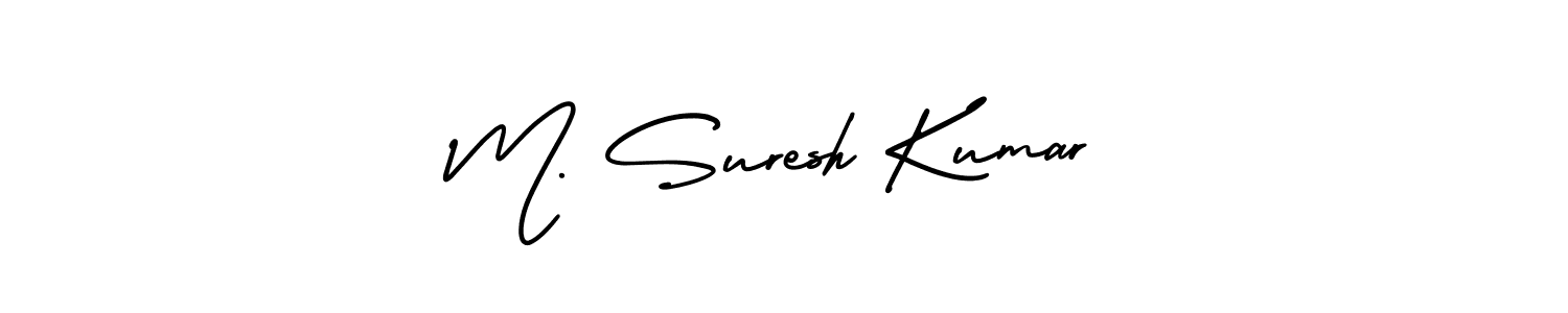 This is the best signature style for the M. Suresh Kumar name. Also you like these signature font (AmerikaSignatureDemo-Regular). Mix name signature. M. Suresh Kumar signature style 3 images and pictures png