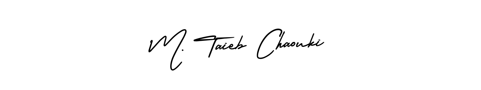 Also You can easily find your signature by using the search form. We will create M. Taieb Chaouki name handwritten signature images for you free of cost using AmerikaSignatureDemo-Regular sign style. M. Taieb Chaouki signature style 3 images and pictures png