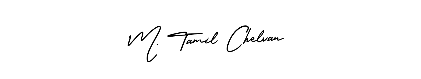 M. Tamil Chelvan stylish signature style. Best Handwritten Sign (AmerikaSignatureDemo-Regular) for my name. Handwritten Signature Collection Ideas for my name M. Tamil Chelvan. M. Tamil Chelvan signature style 3 images and pictures png