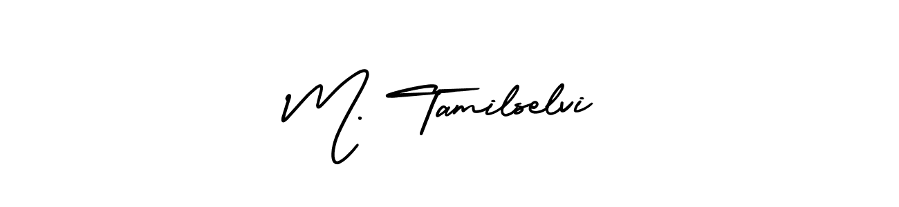 AmerikaSignatureDemo-Regular is a professional signature style that is perfect for those who want to add a touch of class to their signature. It is also a great choice for those who want to make their signature more unique. Get M. Tamilselvi name to fancy signature for free. M. Tamilselvi signature style 3 images and pictures png