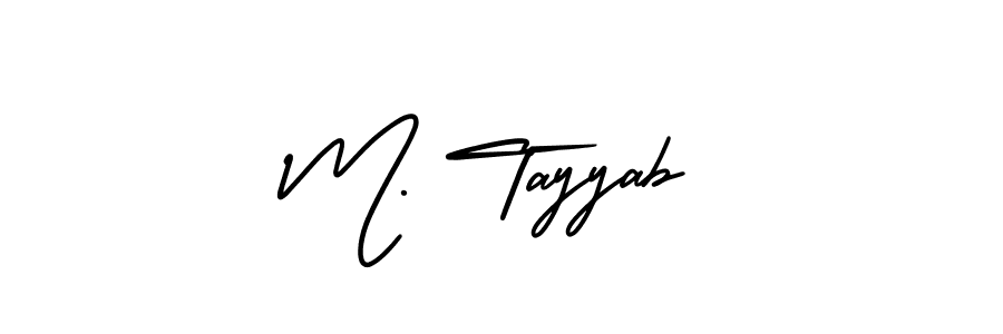 Design your own signature with our free online signature maker. With this signature software, you can create a handwritten (AmerikaSignatureDemo-Regular) signature for name M. Tayyab. M. Tayyab signature style 3 images and pictures png