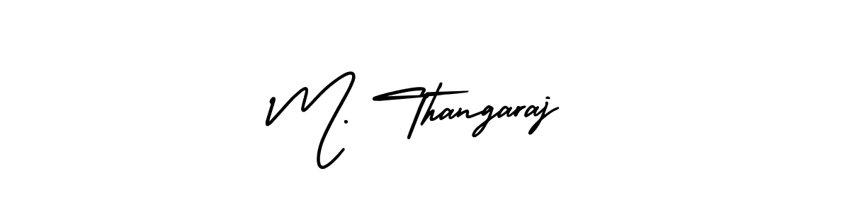 How to make M. Thangaraj name signature. Use AmerikaSignatureDemo-Regular style for creating short signs online. This is the latest handwritten sign. M. Thangaraj signature style 3 images and pictures png