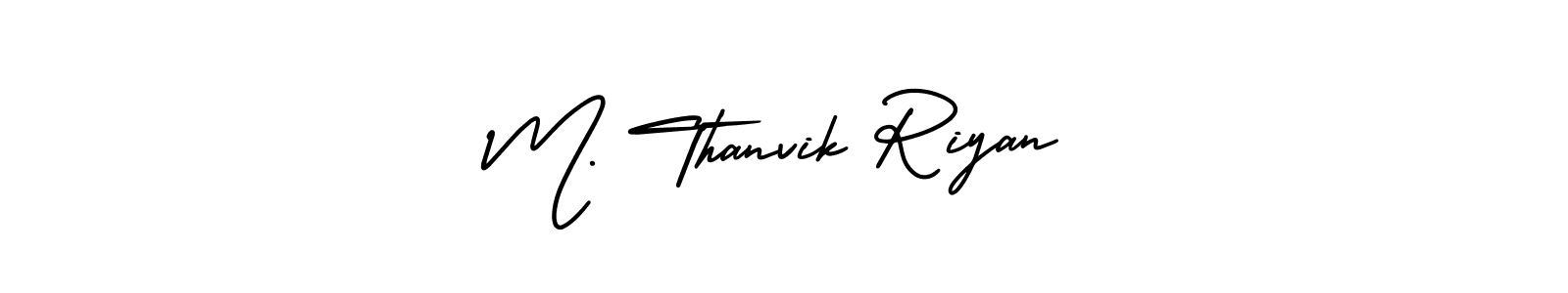 It looks lik you need a new signature style for name M. Thanvik Riyan. Design unique handwritten (AmerikaSignatureDemo-Regular) signature with our free signature maker in just a few clicks. M. Thanvik Riyan signature style 3 images and pictures png