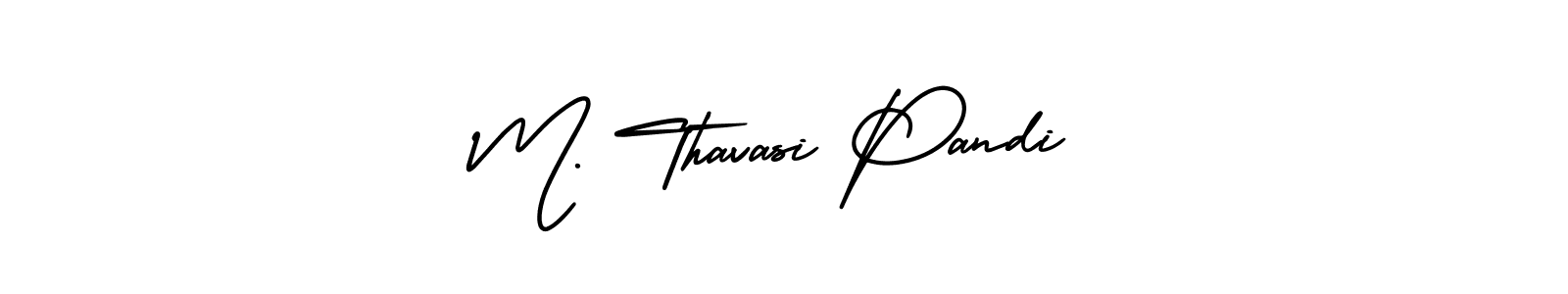 Make a beautiful signature design for name M. Thavasi Pandi. With this signature (AmerikaSignatureDemo-Regular) style, you can create a handwritten signature for free. M. Thavasi Pandi signature style 3 images and pictures png