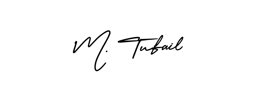 This is the best signature style for the M. Tufail name. Also you like these signature font (AmerikaSignatureDemo-Regular). Mix name signature. M. Tufail signature style 3 images and pictures png