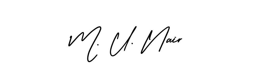 It looks lik you need a new signature style for name M. U. Nair. Design unique handwritten (AmerikaSignatureDemo-Regular) signature with our free signature maker in just a few clicks. M. U. Nair signature style 3 images and pictures png