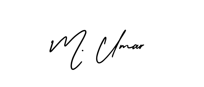 Also You can easily find your signature by using the search form. We will create M. Umar name handwritten signature images for you free of cost using AmerikaSignatureDemo-Regular sign style. M. Umar signature style 3 images and pictures png