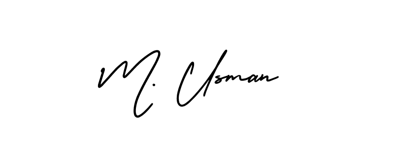 How to Draw M. Usman signature style? AmerikaSignatureDemo-Regular is a latest design signature styles for name M. Usman. M. Usman signature style 3 images and pictures png