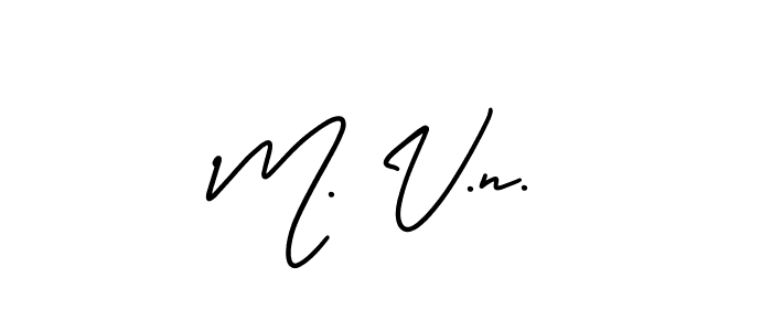 Use a signature maker to create a handwritten signature online. With this signature software, you can design (AmerikaSignatureDemo-Regular) your own signature for name M. V.n.. M. V.n. signature style 3 images and pictures png