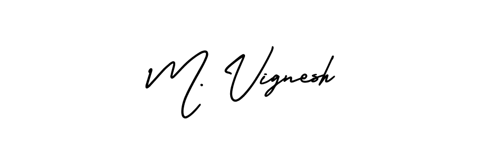 Design your own signature with our free online signature maker. With this signature software, you can create a handwritten (AmerikaSignatureDemo-Regular) signature for name M. Vignesh. M. Vignesh signature style 3 images and pictures png