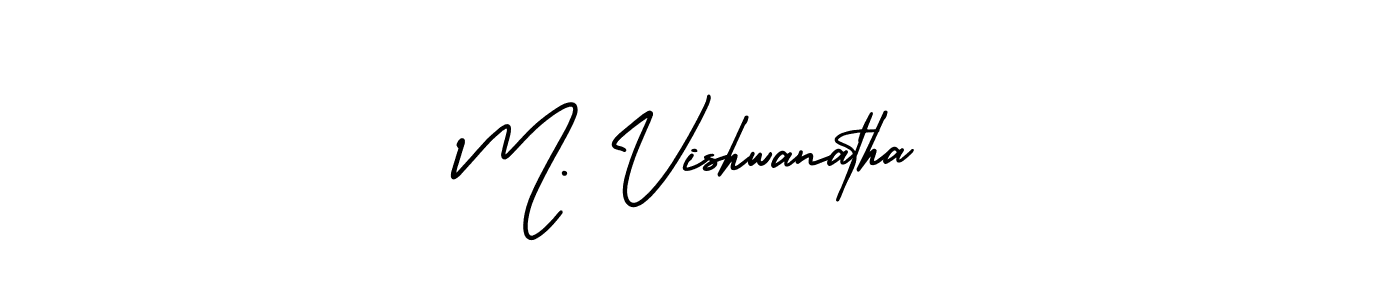 Make a short M. Vishwanatha signature style. Manage your documents anywhere anytime using AmerikaSignatureDemo-Regular. Create and add eSignatures, submit forms, share and send files easily. M. Vishwanatha signature style 3 images and pictures png