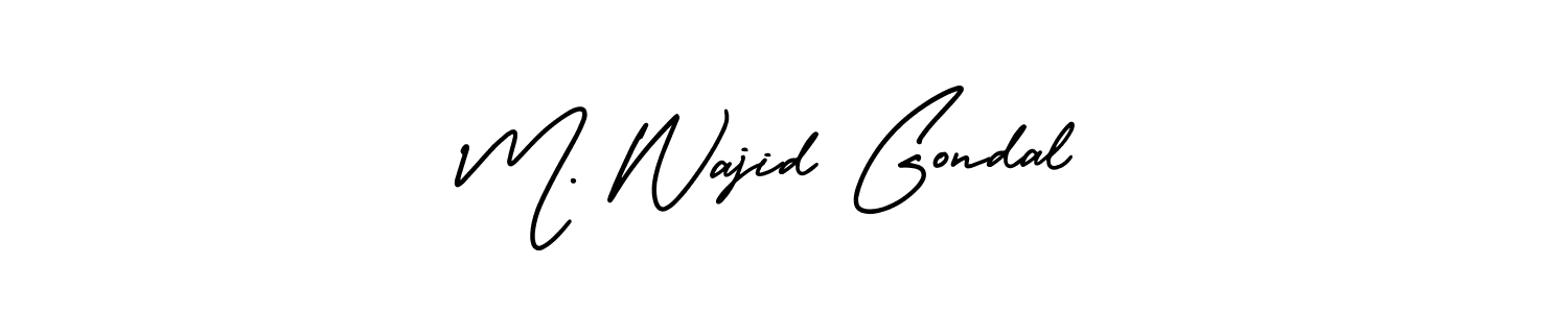 if you are searching for the best signature style for your name M. Wajid Gondal. so please give up your signature search. here we have designed multiple signature styles  using AmerikaSignatureDemo-Regular. M. Wajid Gondal signature style 3 images and pictures png