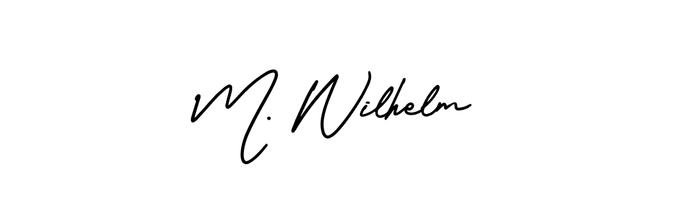 Also You can easily find your signature by using the search form. We will create M. Wilhelm name handwritten signature images for you free of cost using AmerikaSignatureDemo-Regular sign style. M. Wilhelm signature style 3 images and pictures png