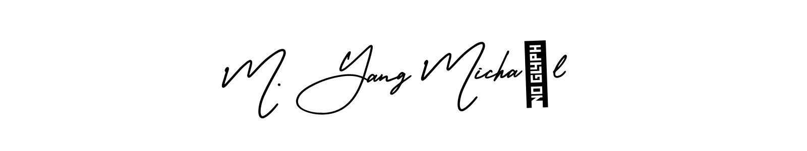 It looks lik you need a new signature style for name M. Yang Michaël. Design unique handwritten (AmerikaSignatureDemo-Regular) signature with our free signature maker in just a few clicks. M. Yang Michaël signature style 3 images and pictures png