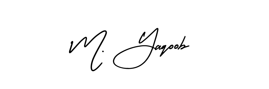 Similarly AmerikaSignatureDemo-Regular is the best handwritten signature design. Signature creator online .You can use it as an online autograph creator for name M. Yaqoob. M. Yaqoob signature style 3 images and pictures png