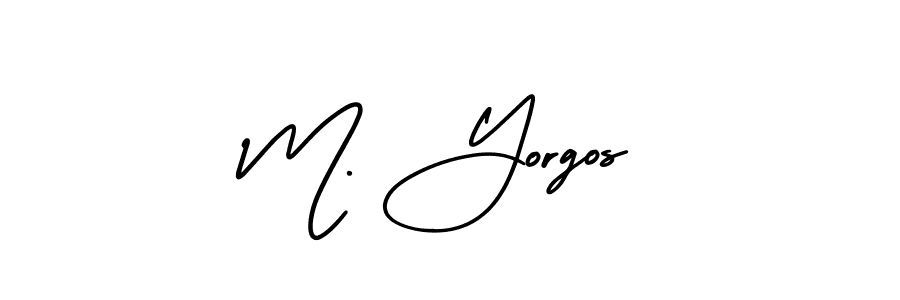 Make a beautiful signature design for name M. Yorgos. With this signature (AmerikaSignatureDemo-Regular) style, you can create a handwritten signature for free. M. Yorgos signature style 3 images and pictures png