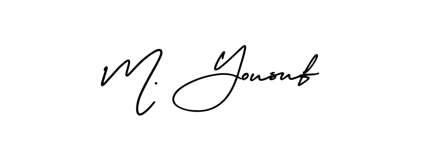 How to make M. Yousuf signature? AmerikaSignatureDemo-Regular is a professional autograph style. Create handwritten signature for M. Yousuf name. M. Yousuf signature style 3 images and pictures png