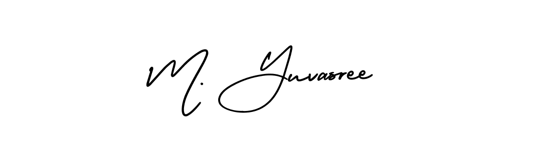 Design your own signature with our free online signature maker. With this signature software, you can create a handwritten (AmerikaSignatureDemo-Regular) signature for name M. Yuvasree. M. Yuvasree signature style 3 images and pictures png