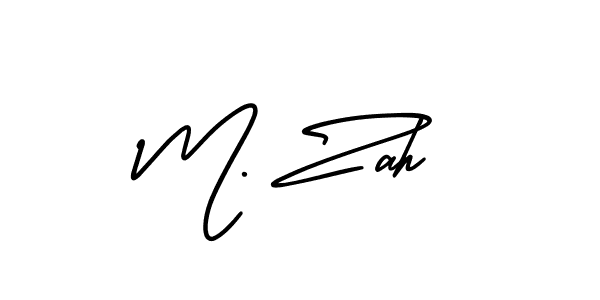 Make a beautiful signature design for name M. Zah. Use this online signature maker to create a handwritten signature for free. M. Zah signature style 3 images and pictures png