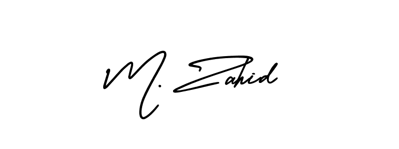 Make a beautiful signature design for name M. Zahid. With this signature (AmerikaSignatureDemo-Regular) style, you can create a handwritten signature for free. M. Zahid signature style 3 images and pictures png