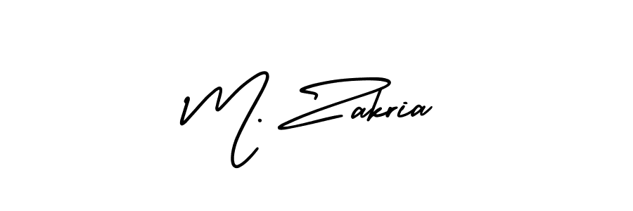 Create a beautiful signature design for name M. Zakria. With this signature (AmerikaSignatureDemo-Regular) fonts, you can make a handwritten signature for free. M. Zakria signature style 3 images and pictures png