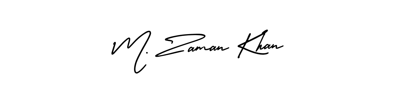 Similarly AmerikaSignatureDemo-Regular is the best handwritten signature design. Signature creator online .You can use it as an online autograph creator for name M. Zaman Khan. M. Zaman Khan signature style 3 images and pictures png