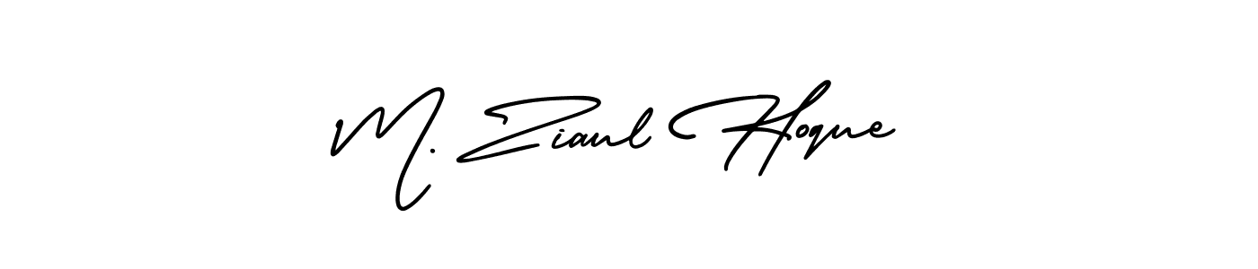 How to make M. Ziaul Hoque signature? AmerikaSignatureDemo-Regular is a professional autograph style. Create handwritten signature for M. Ziaul Hoque name. M. Ziaul Hoque signature style 3 images and pictures png