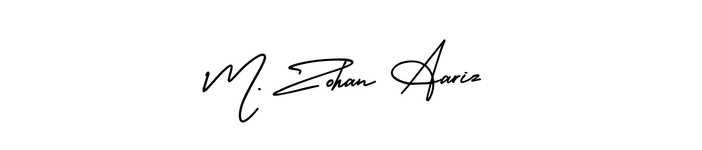 Make a beautiful signature design for name M. Zohan Aariz. Use this online signature maker to create a handwritten signature for free. M. Zohan Aariz signature style 3 images and pictures png