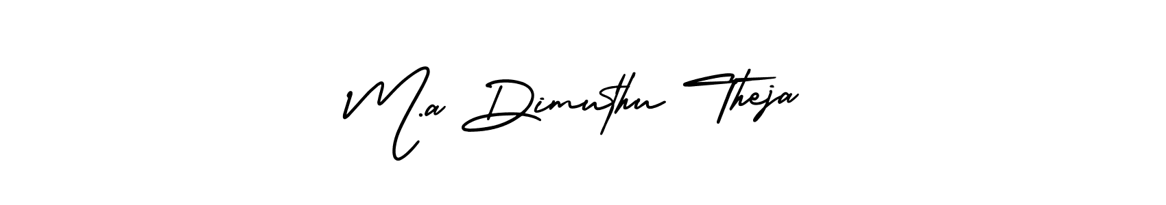 Create a beautiful signature design for name M.a Dimuthu Theja. With this signature (AmerikaSignatureDemo-Regular) fonts, you can make a handwritten signature for free. M.a Dimuthu Theja signature style 3 images and pictures png