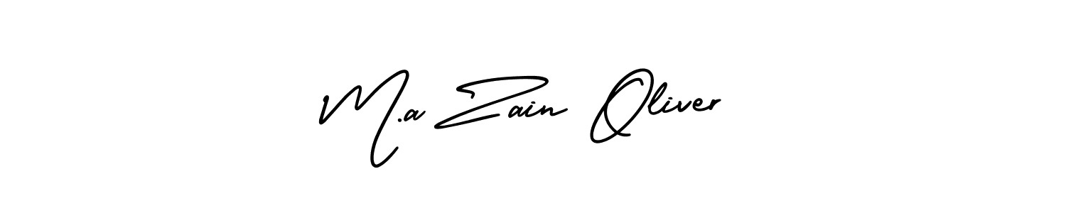 Make a beautiful signature design for name M.a Zain Oliver. Use this online signature maker to create a handwritten signature for free. M.a Zain Oliver signature style 3 images and pictures png