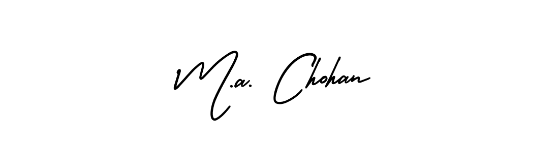 How to Draw M.a. Chohan signature style? AmerikaSignatureDemo-Regular is a latest design signature styles for name M.a. Chohan. M.a. Chohan signature style 3 images and pictures png