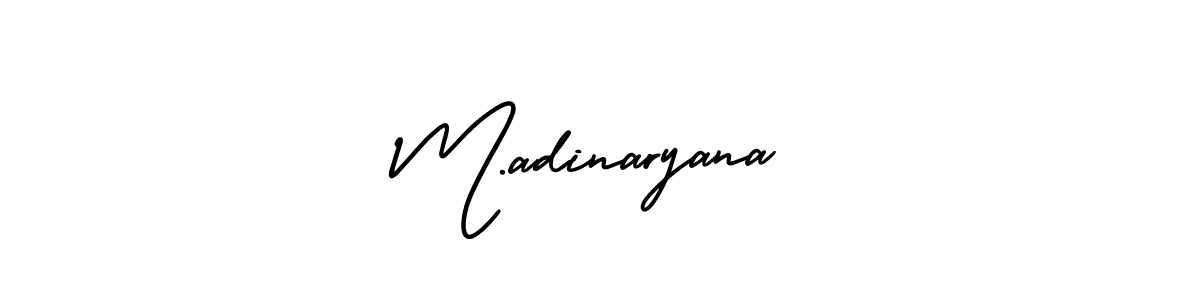 It looks lik you need a new signature style for name M.adinaryana. Design unique handwritten (AmerikaSignatureDemo-Regular) signature with our free signature maker in just a few clicks. M.adinaryana signature style 3 images and pictures png