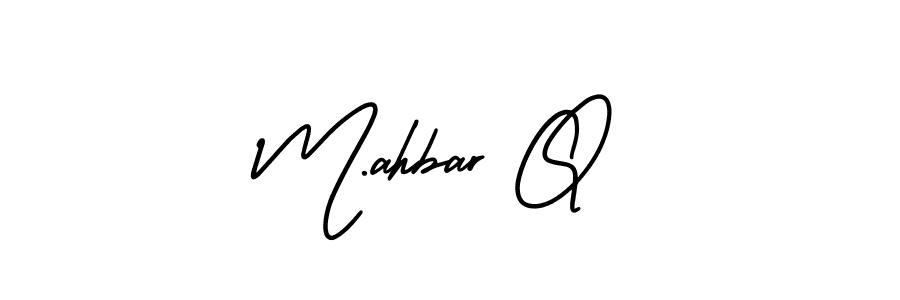 Make a beautiful signature design for name M.ahbar Q. Use this online signature maker to create a handwritten signature for free. M.ahbar Q signature style 3 images and pictures png