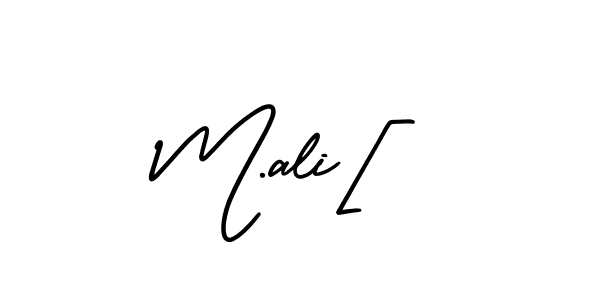 It looks lik you need a new signature style for name M.ali[. Design unique handwritten (AmerikaSignatureDemo-Regular) signature with our free signature maker in just a few clicks. M.ali[ signature style 3 images and pictures png