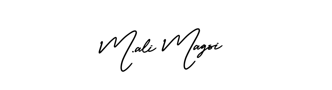 Design your own signature with our free online signature maker. With this signature software, you can create a handwritten (AmerikaSignatureDemo-Regular) signature for name M.ali Magsi. M.ali Magsi signature style 3 images and pictures png