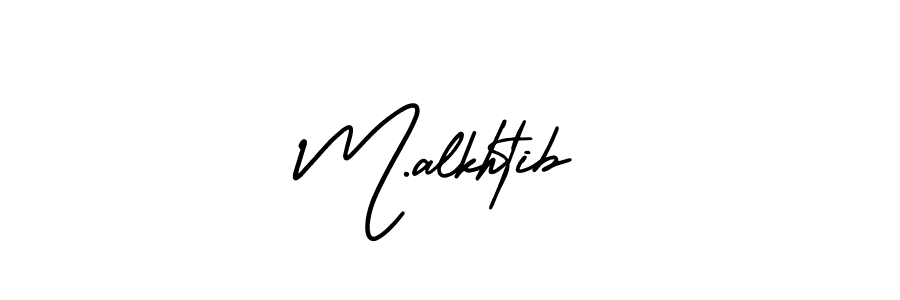 Create a beautiful signature design for name M.alkhtib. With this signature (AmerikaSignatureDemo-Regular) fonts, you can make a handwritten signature for free. M.alkhtib signature style 3 images and pictures png