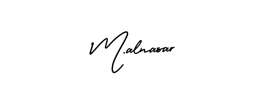 Use a signature maker to create a handwritten signature online. With this signature software, you can design (AmerikaSignatureDemo-Regular) your own signature for name M.alnasar. M.alnasar signature style 3 images and pictures png